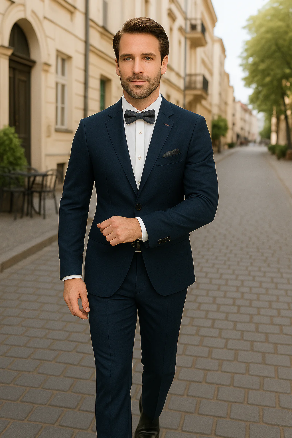 Wool Suit - Italian Made Business Suit by Statement Men's 2 Piece 100% Wool Modern Fit Suit - Subtle Texture - Image 7