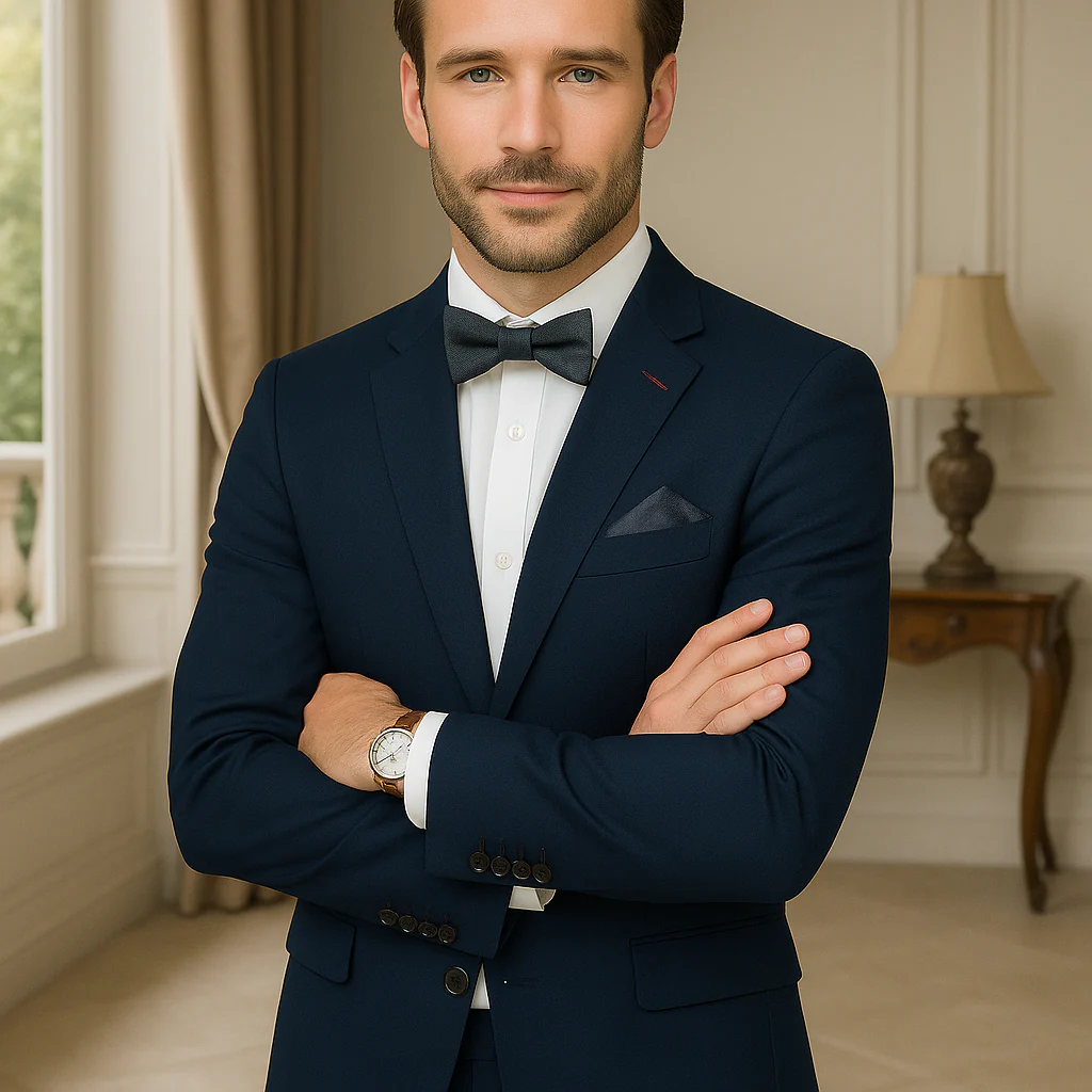 Wool Suit - Italian Made Business Suit by Statement Men's 2 Piece 100% Wool Modern Fit Suit - Subtle Texture - Image 8