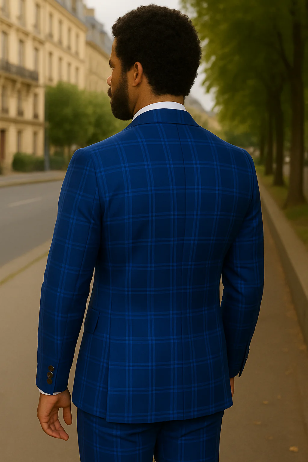 Wool Suit - Italian Made Business Suit by Statement Men's 2 Piece Big and Tall 100% Wool Fashion Suit - Bold Plaid - Image 10