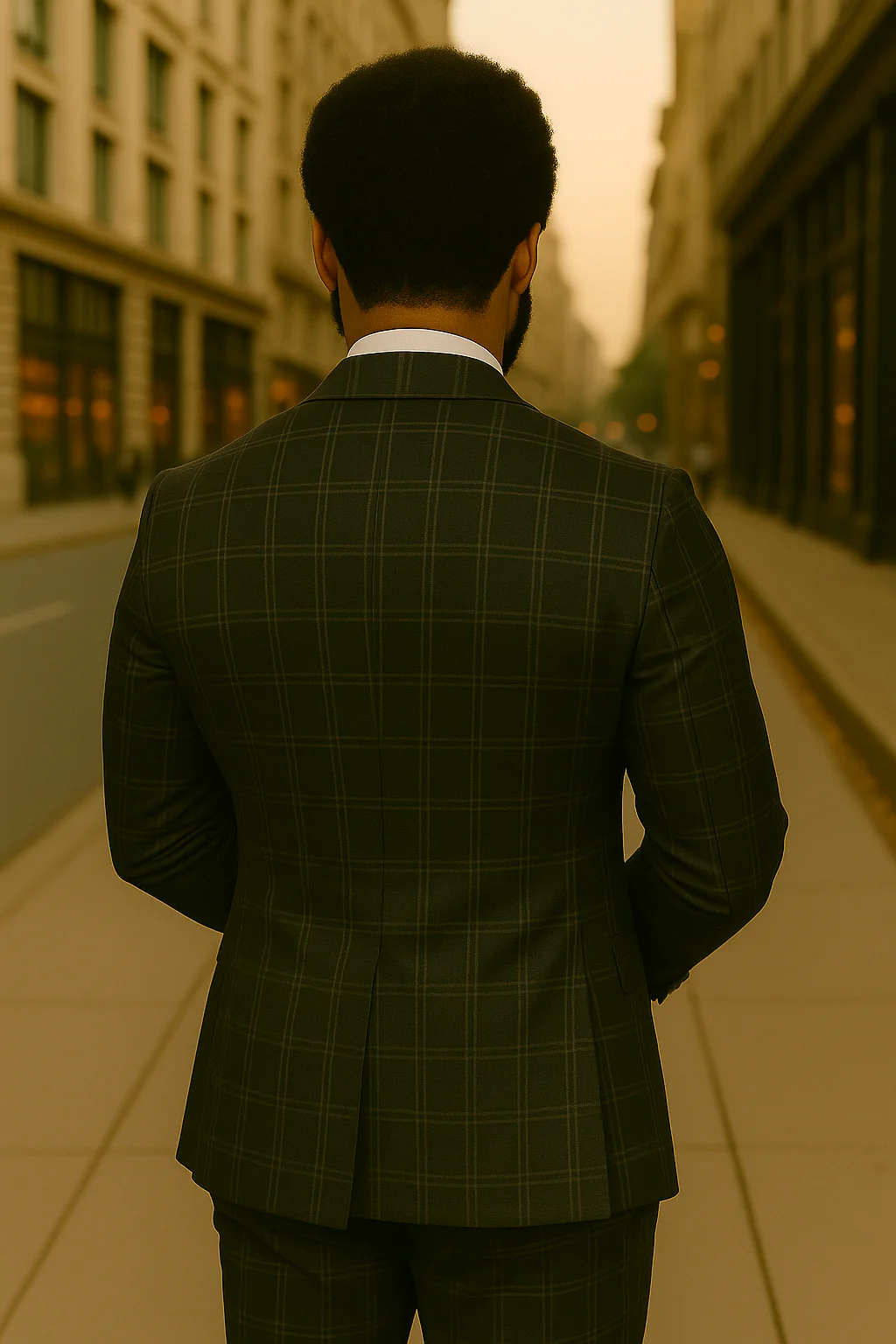 Wool Suit - Italian Made Business Suit by Statement Men's 2 Piece Big and Tall 100% Wool Fashion Suit - Bold Plaid - Image 5