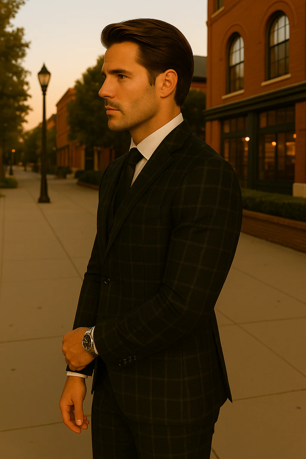 Wool Suit - Italian Made Business Suit by Statement Men's 3 Piece 100% Wool Fashion Suit - Modern Fit - Image 4
