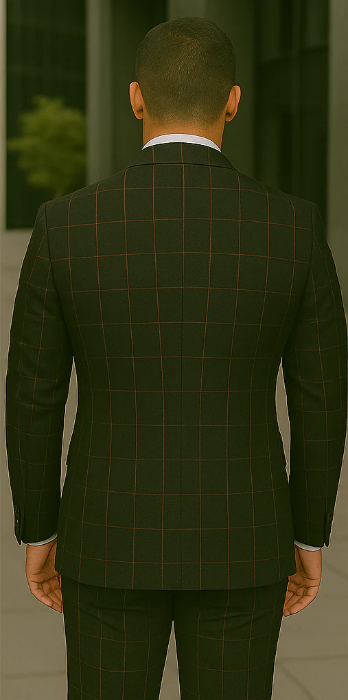Wool Suit - Italian Made Business Suit by Statement Men's 3 Piece 100% Wool Modern Fit Suit - Bold Accent Color - Image 8