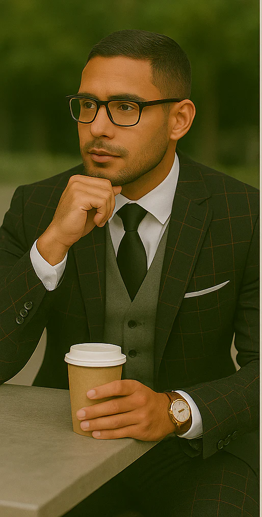 Wool Suit - Italian Made Business Suit by Statement Men's 3 Piece 100% Wool Modern Fit Suit - Bold Accent Color - Image 9