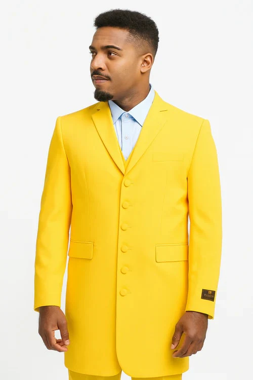 Yellow Zoot Suit - Mens Fashion Golish Yellow 1920s Vintage Look - Image 2