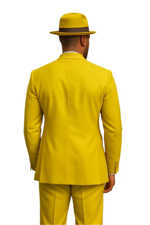Yellow Zoot Suits - Mens Fashion Golish Yellow 1920s Vintage Look - Image 5