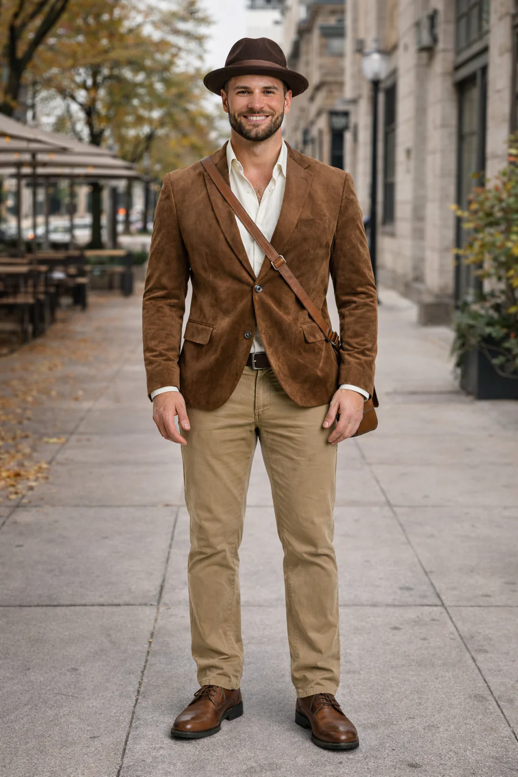 Zacchi Men’s Cognac Micro Suede Sport Coat - Image 3