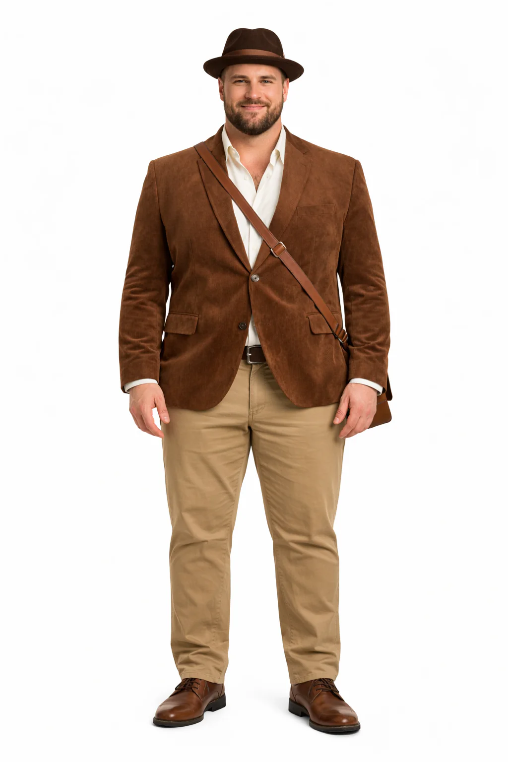 Zacchi Men’s Cognac Micro Suede Sport Coat - Image 6