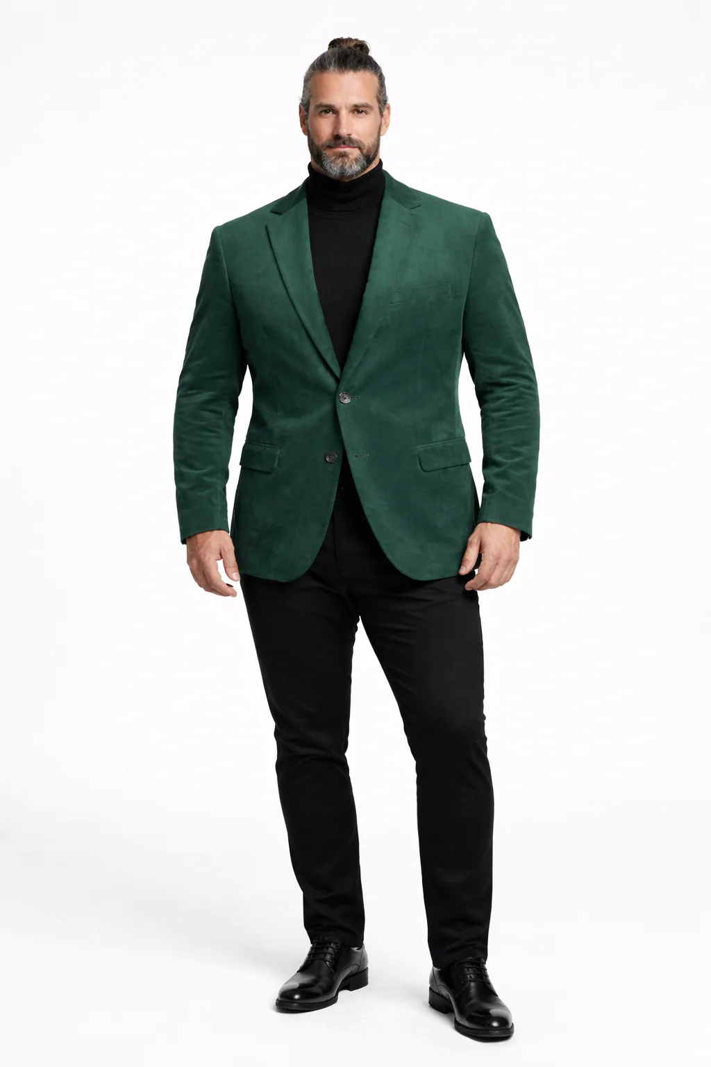 Zacchi Men’s Hunter Green Micro Suede Sport Coat - Image 7