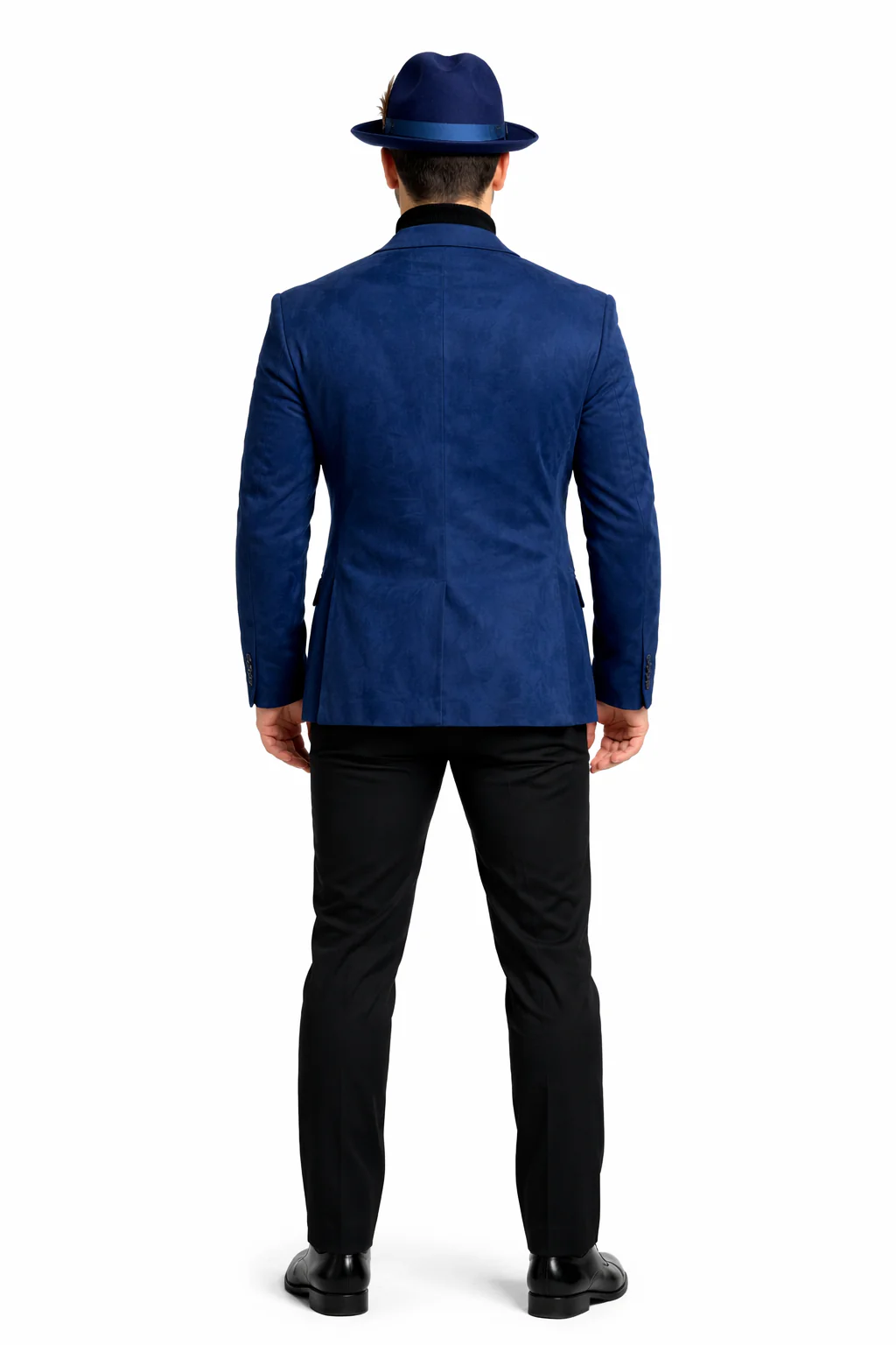 Zacchi Men’s Navy Micro Suede Sport Coat - Image 2