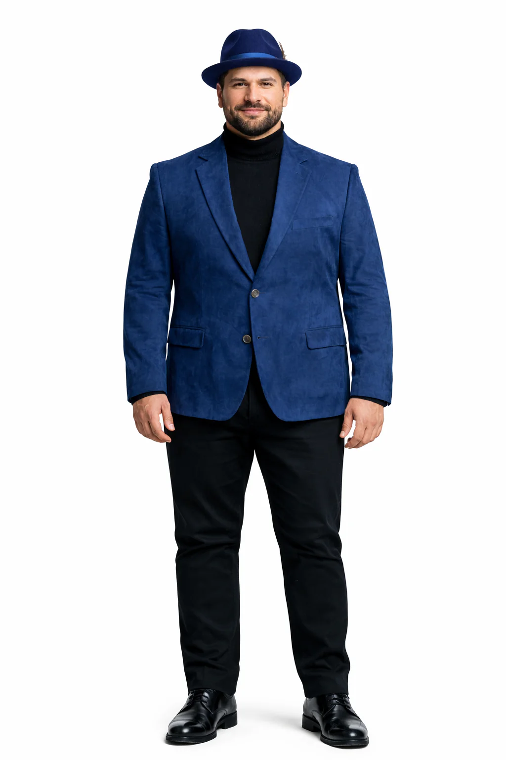 Zacchi Men’s Navy Micro Suede Sport Coat - Image 6