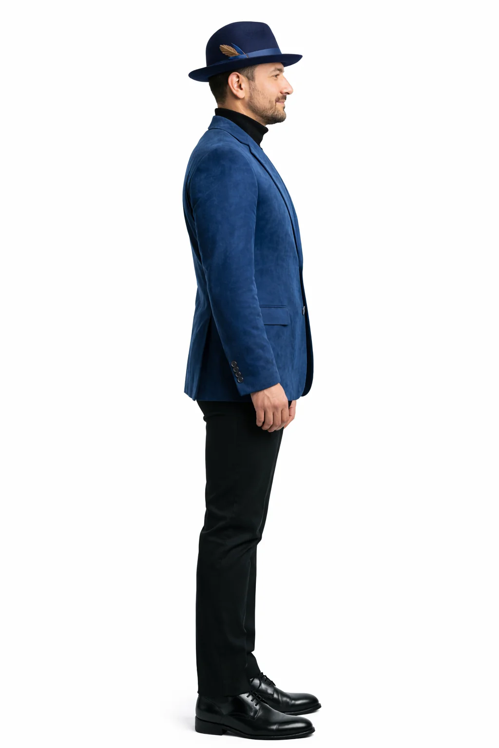 Zacchi Men’s Navy Micro Suede Sport Coat - Image 7