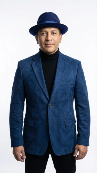 Zacchi Men’s Navy Micro Suede Sport Coat - Image 8
