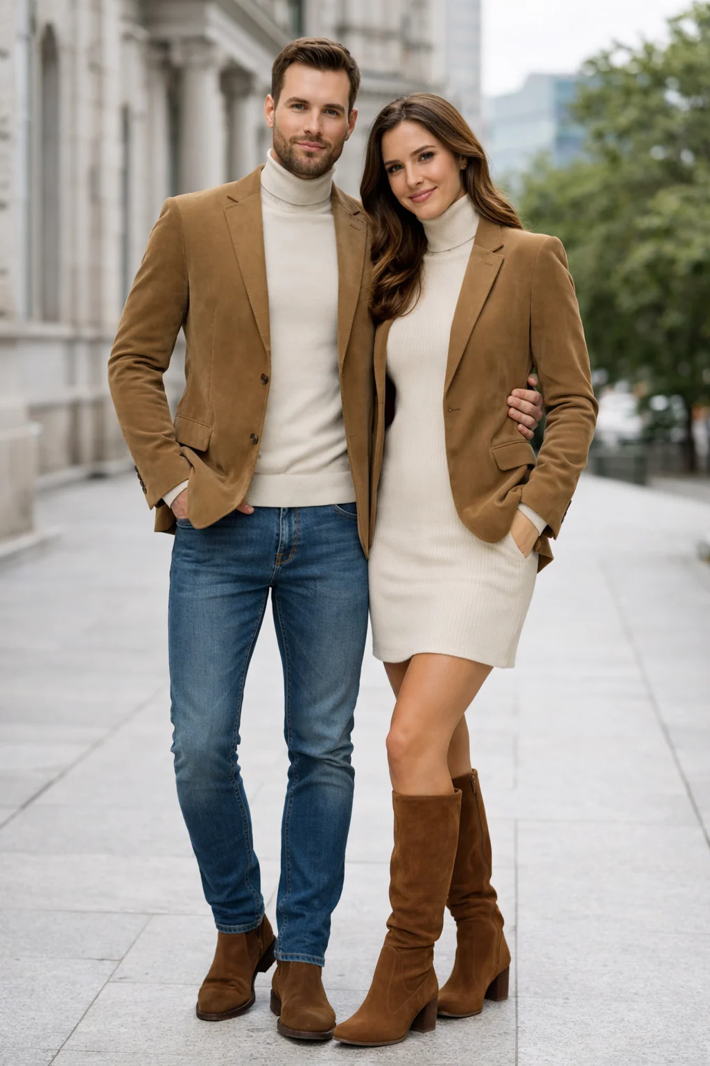 Zacchi Men’s Tan Micro Suede Fashion Sport Coat - Image 4