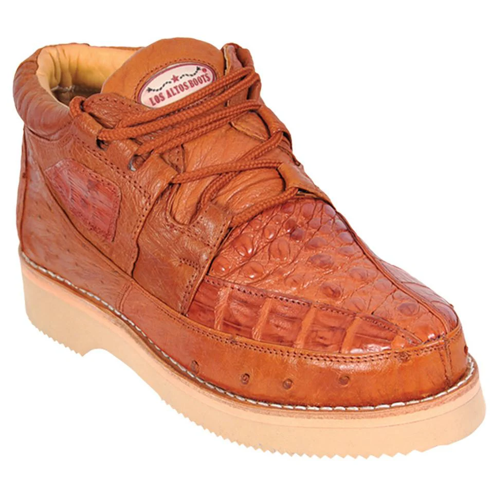 Zapato Piel de Cocodrilo Caiman y Avestruz LAB-ZA050203