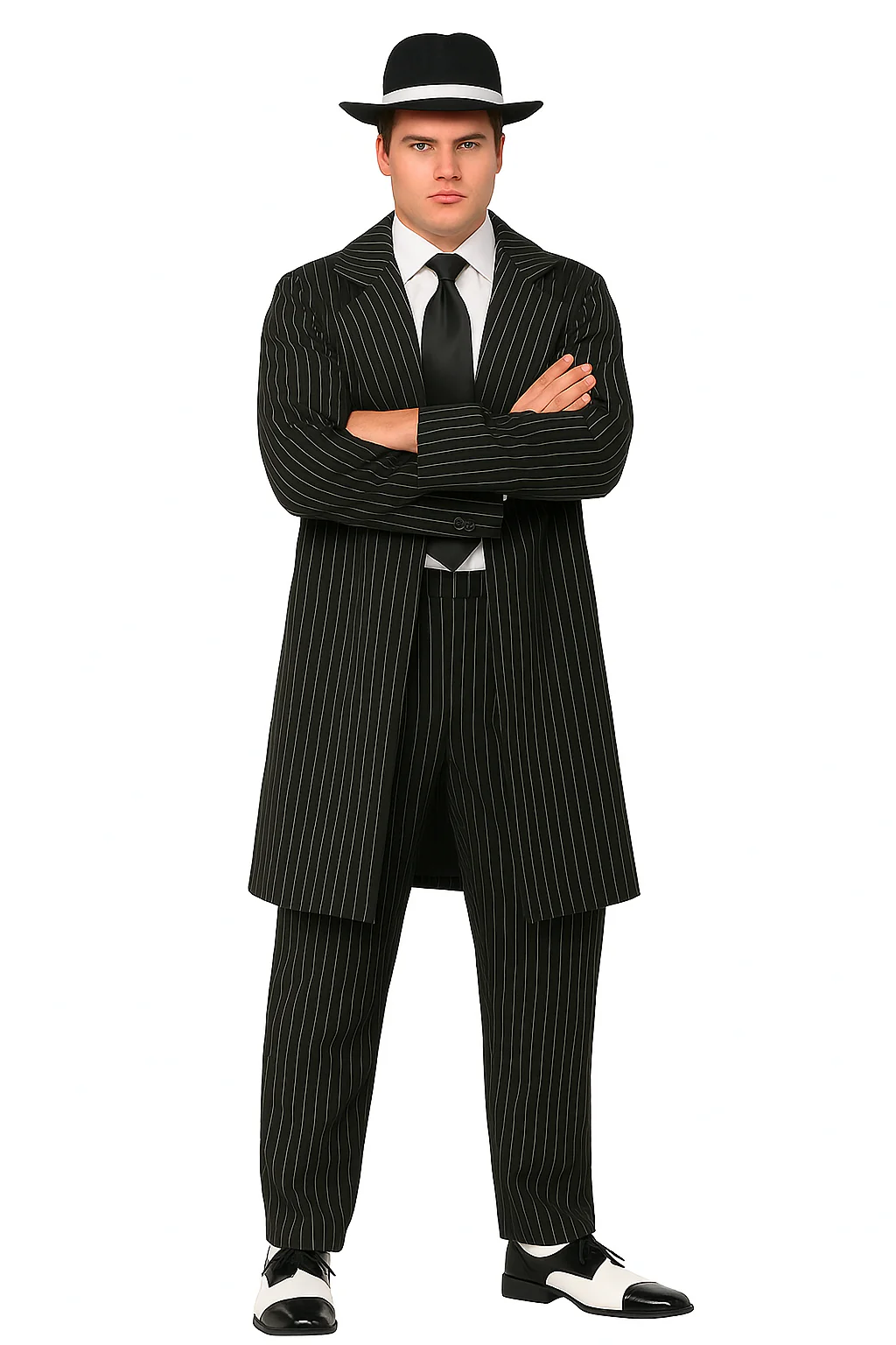 Zoot Suit Costume Black ~ White - Image 4