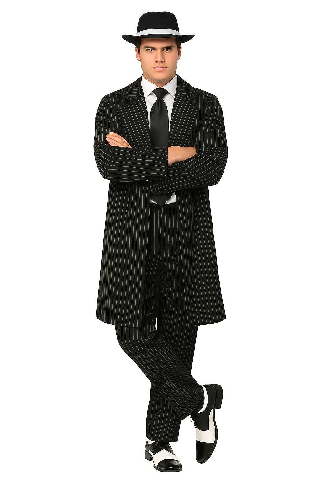 Zoot Suit Costume Black ~ White - Image 5